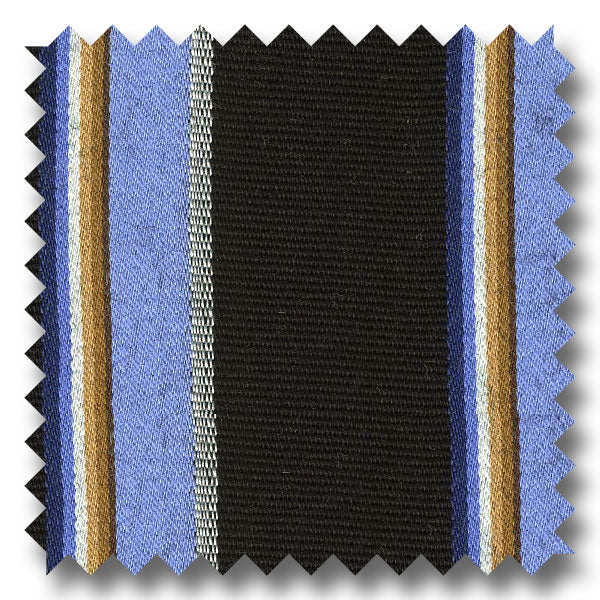 Tone and Tone Stripe Light Blue, Black and  Multiple - Custom Dress Shirt