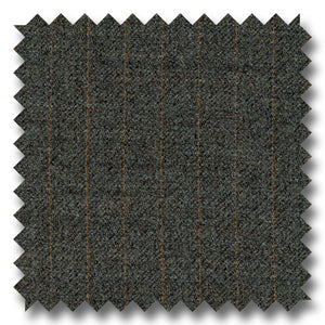 Gray with Orange Pinstripes 100% Wool