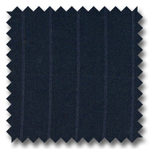 Navy Chalk Stripes 100% Wool