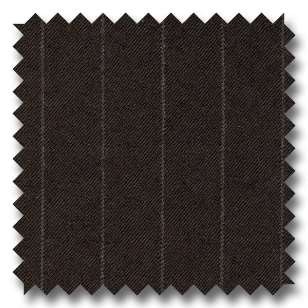 Brown Chalk Stripes 100% Wool