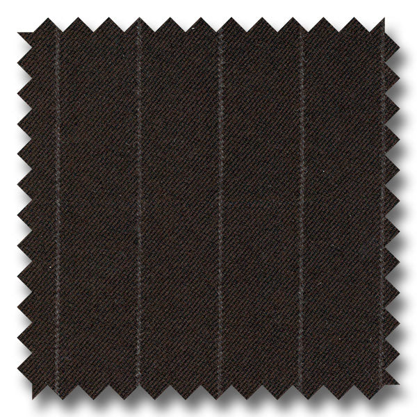 Brown Chalk Stripes 100% Wool
