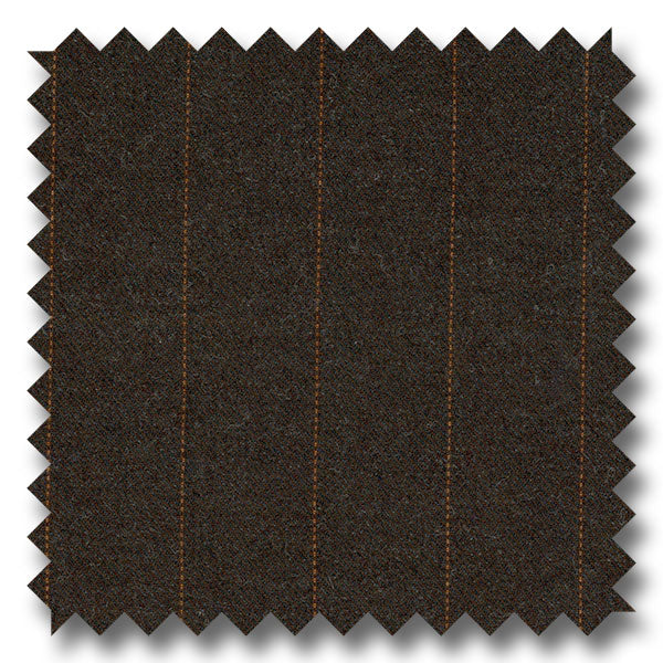 Brown with Orange Pinstripes 100% Wool