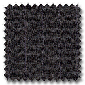 Charcoal Brown Stripes 100% Wool