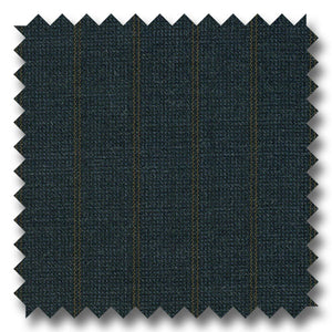 Blue with Orange Pinstripes 100% Wool