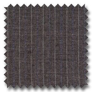 Gray with Blue Pinstripes 100% Wool