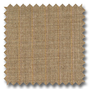 Tan with Orange Pinstripes 100% Wool