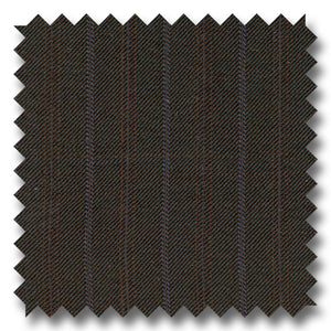 Chocolate Brown with Blue Stripes 100% Wool