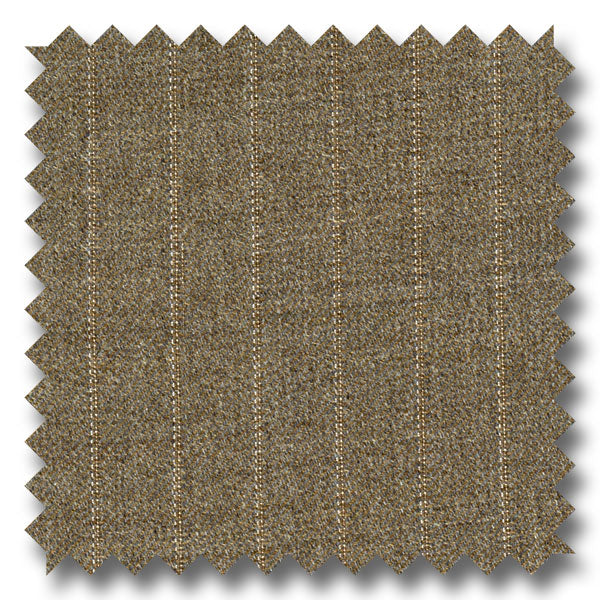 Tan with Silver & Cream Pinstripes 100% Wool