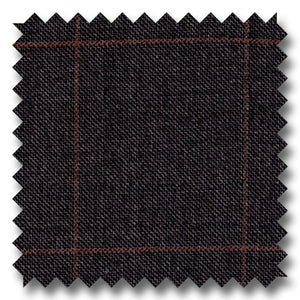 Gray with Red Windowpane 100% Wool