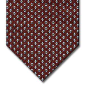 Burgundy with Brown and Gray Dot Pattern Tie