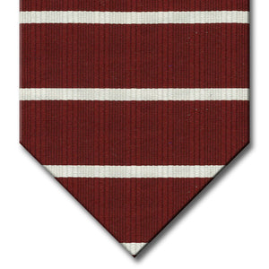 Burgundy with Silver Stripe Tie