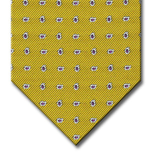 Gold with Purple and Silver Paisley Tie