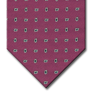 Pink with Aqua and Silver Paisley Tie