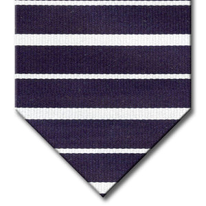 Navy with Silver Stripe Tie