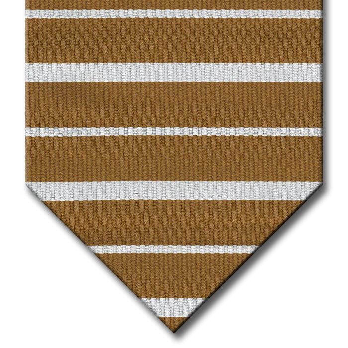Gold with Silver Stripe Tie