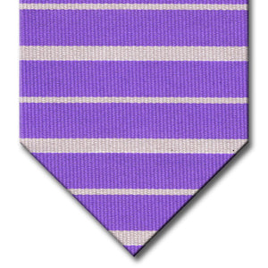 Lavender with Silver Stripe Tie