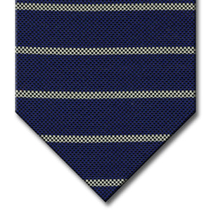 Navy with Silver Stripe Tie