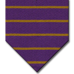 Purple with Gold Stripe Tie