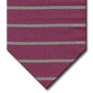 Pink with Silver Stripe Tie