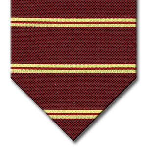 Burgundy with Yellow Stripe Tie