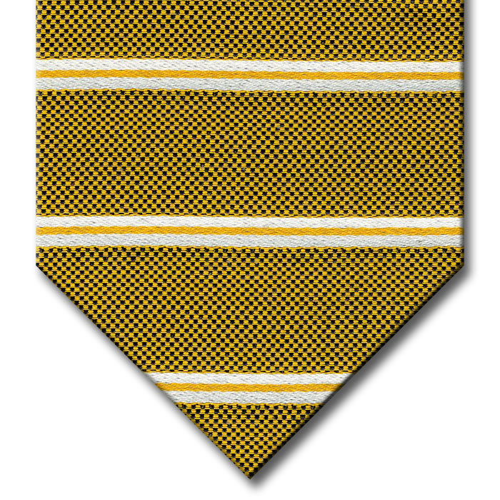 Gold with Silver Stripe Tie