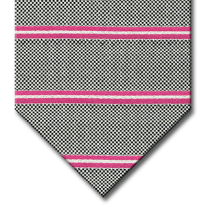 Silver with Pink Stripe Tie