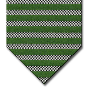 Green and Silver Stripe Tie
