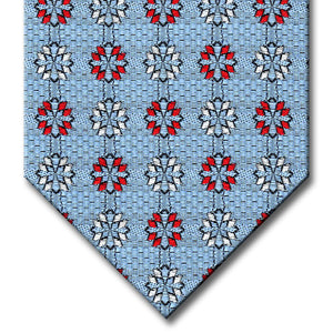 Pewter with Red and Silver Medallion Custom Tie
