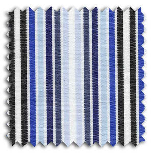 Shades of Blue Stripe Broadcloth Custom Dress Shirt