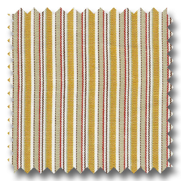 Custard, Tan and Multiple Stripe Poplin - Custom Dress Shirt