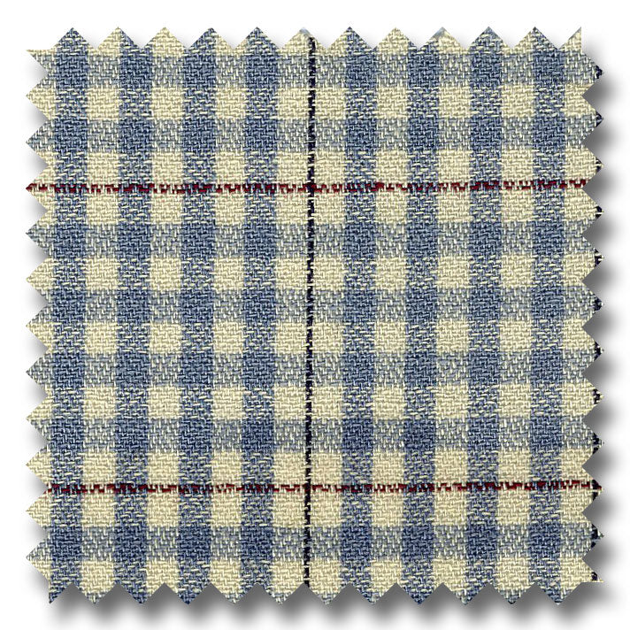 Plaid Novelty Blue and Cream - Custom Dress Shirt – The Custom Shop ...
