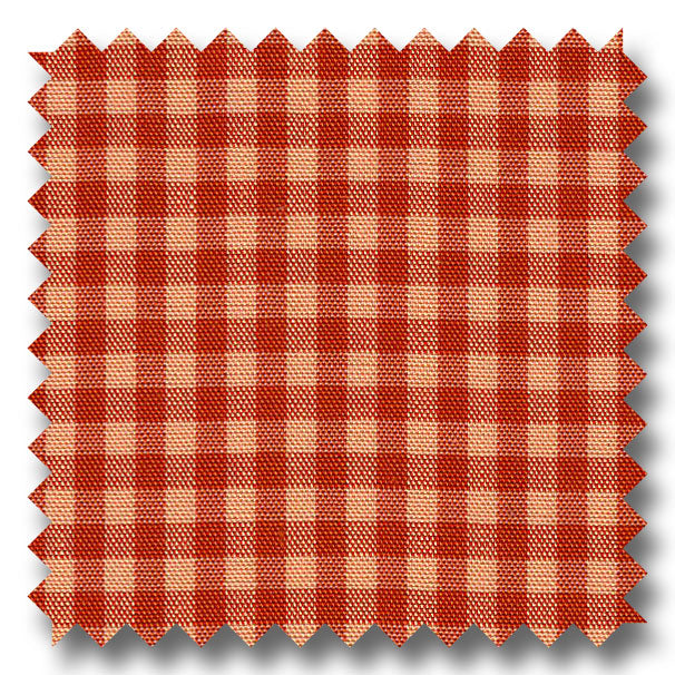 Red and Red Gingham Check Poplin - Custom Dress Shirt