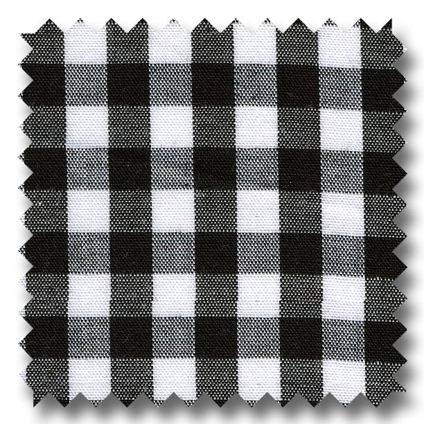 Gingham Check Poplin Black - Custom Dress Shirt