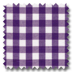 Gingham Check Poplin Grape - Custom Dress Shirt