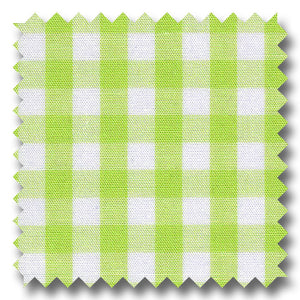 Gingham Check Poplin Lime - Custom Dress Shirt