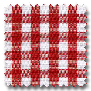 Gingham Check Poplin Red - Custom Dress Shirt