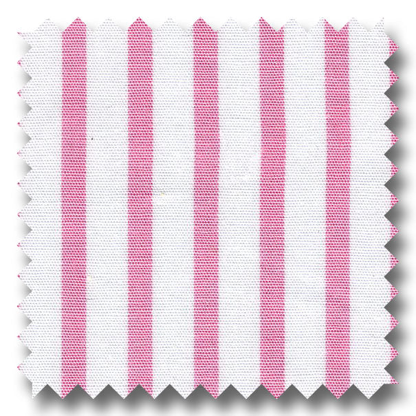 Stripe Poplin Pink and White - Custom Dress Shirt